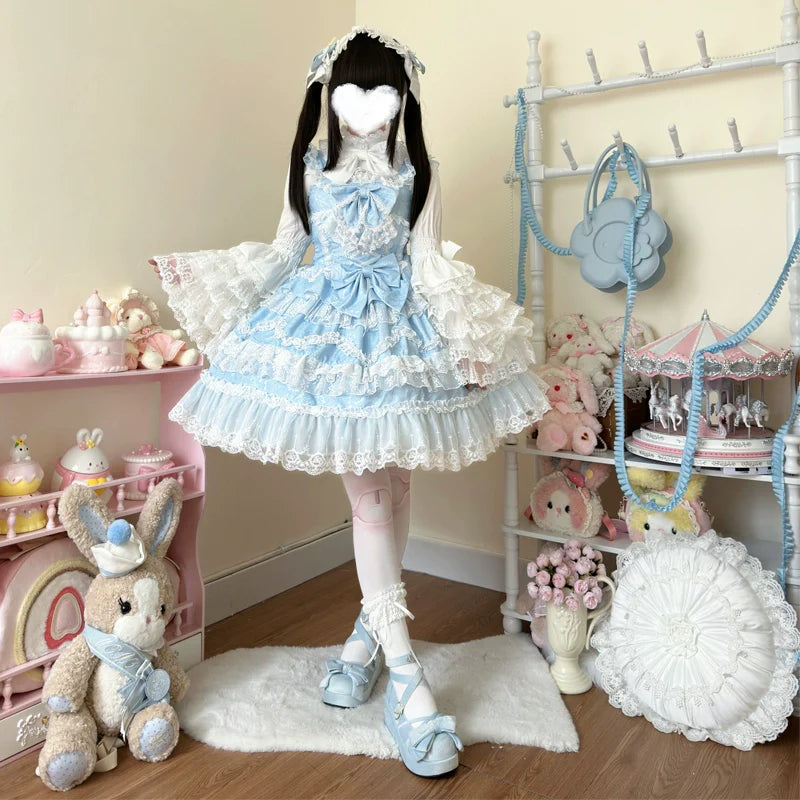 Wedding Lolita JSK Bridal Lolita Dress Blue JSK only