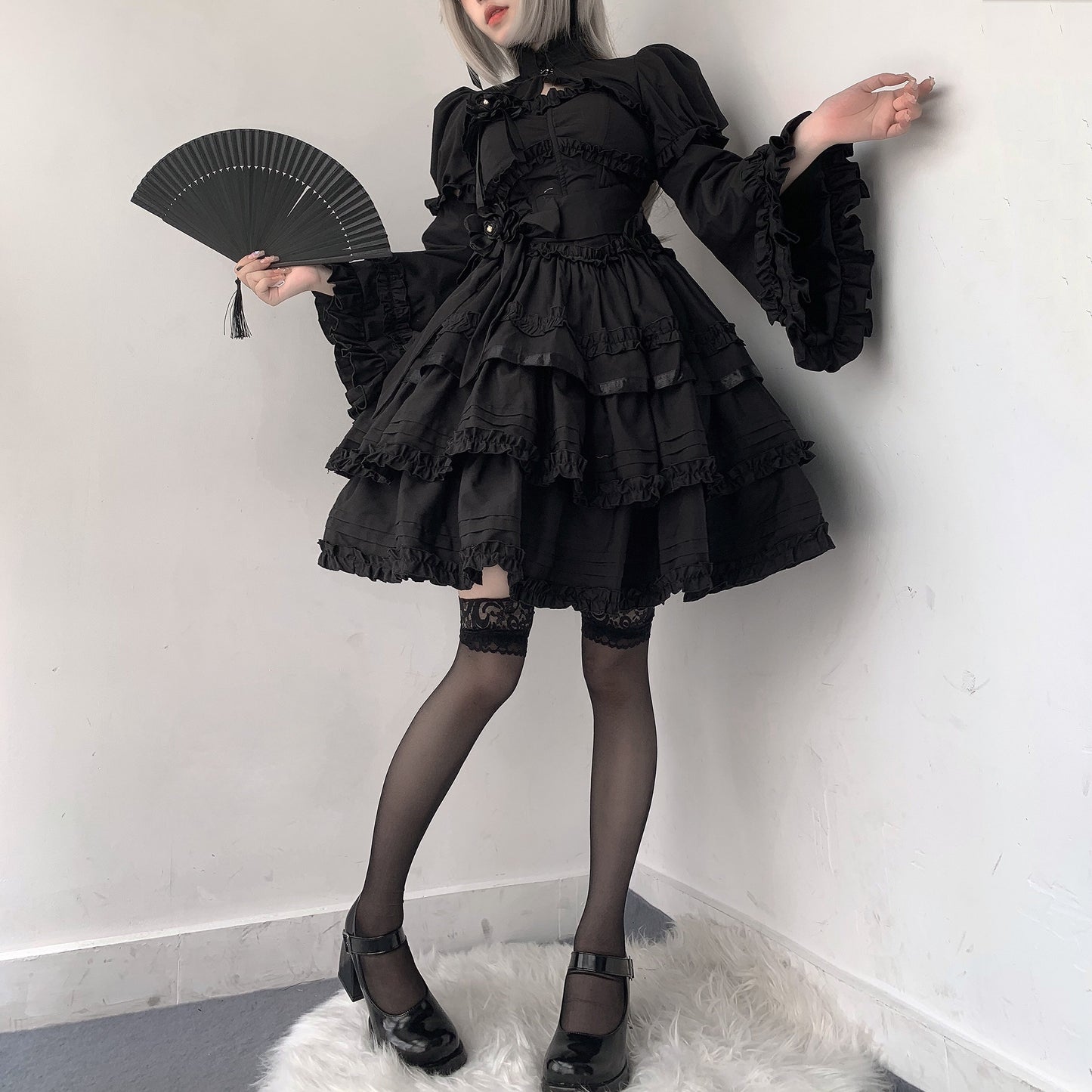 Gothic Lolita JSK Dress Christmas Short Sleeve Bolero