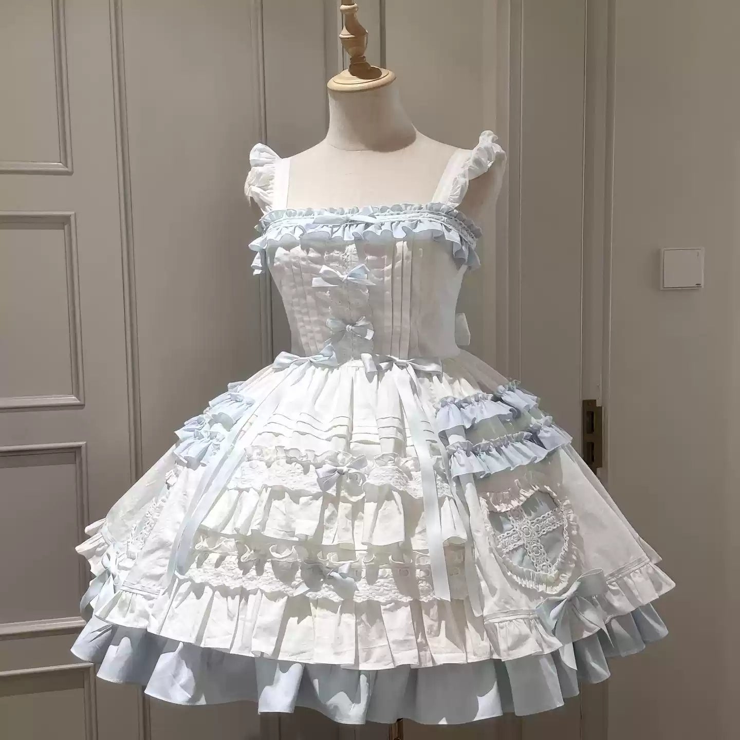 Blue&White Doll Sweet Lolita Dress