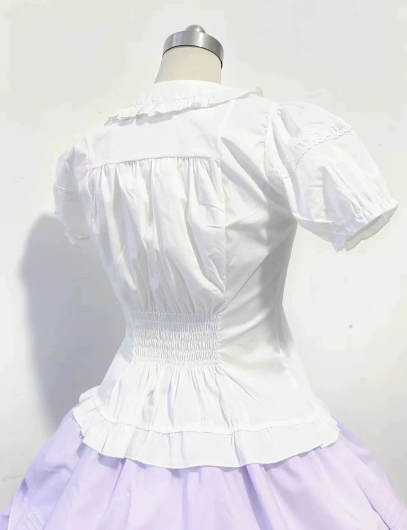 Daily Lolita Splicing Sleeve Shirt