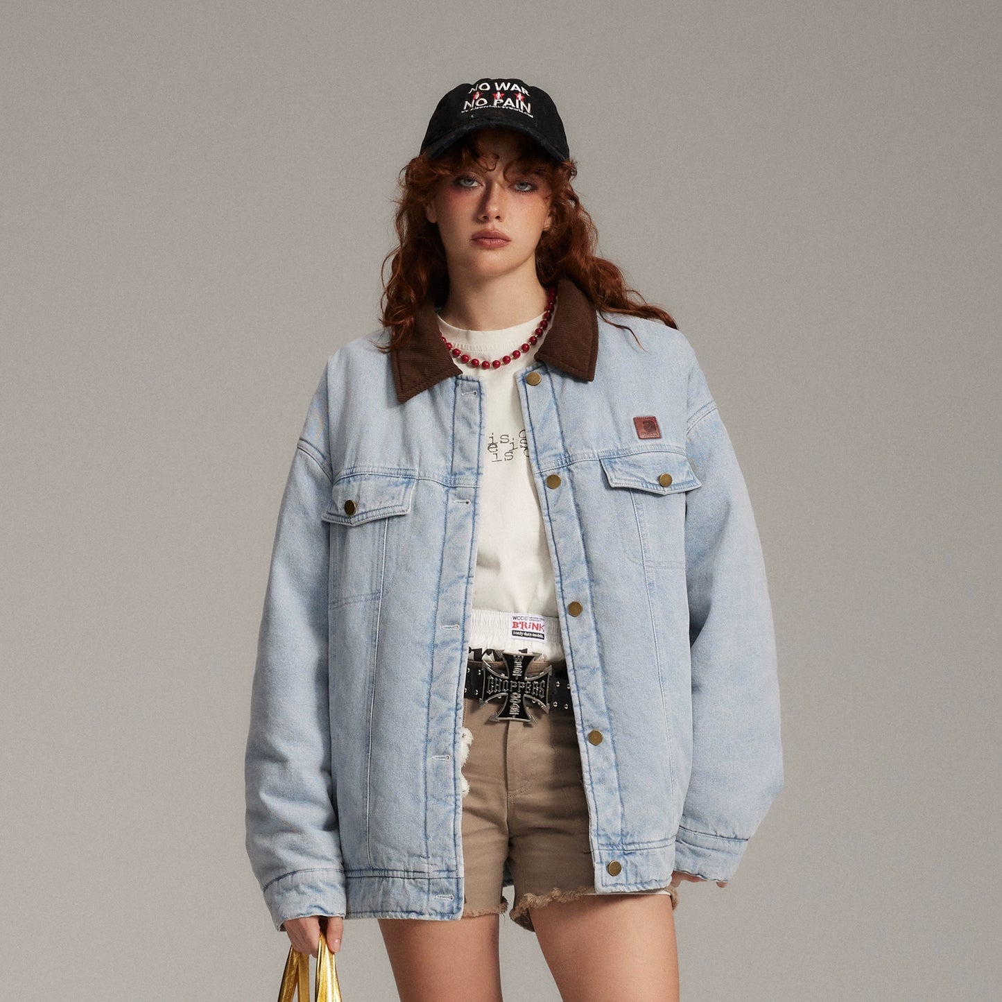 Distressed patchwork embroidered denim cotton jackets