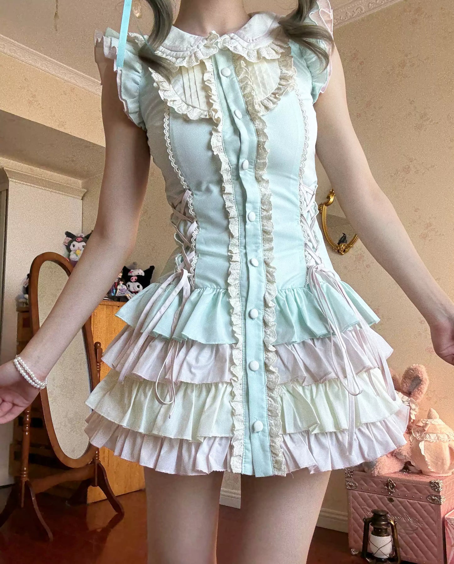 Retro Jasmine Ruffled Dress