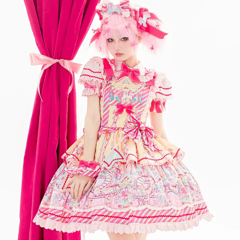 Candy Park Salopette Sweet Lolita Jumper Dress Set