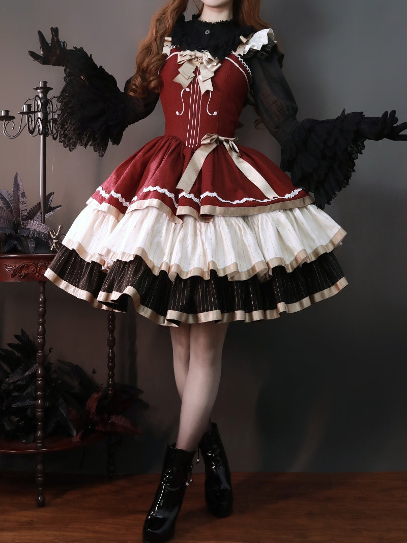 Cello Vintage Elegant 3 Tiered Lolita Jumper Dress