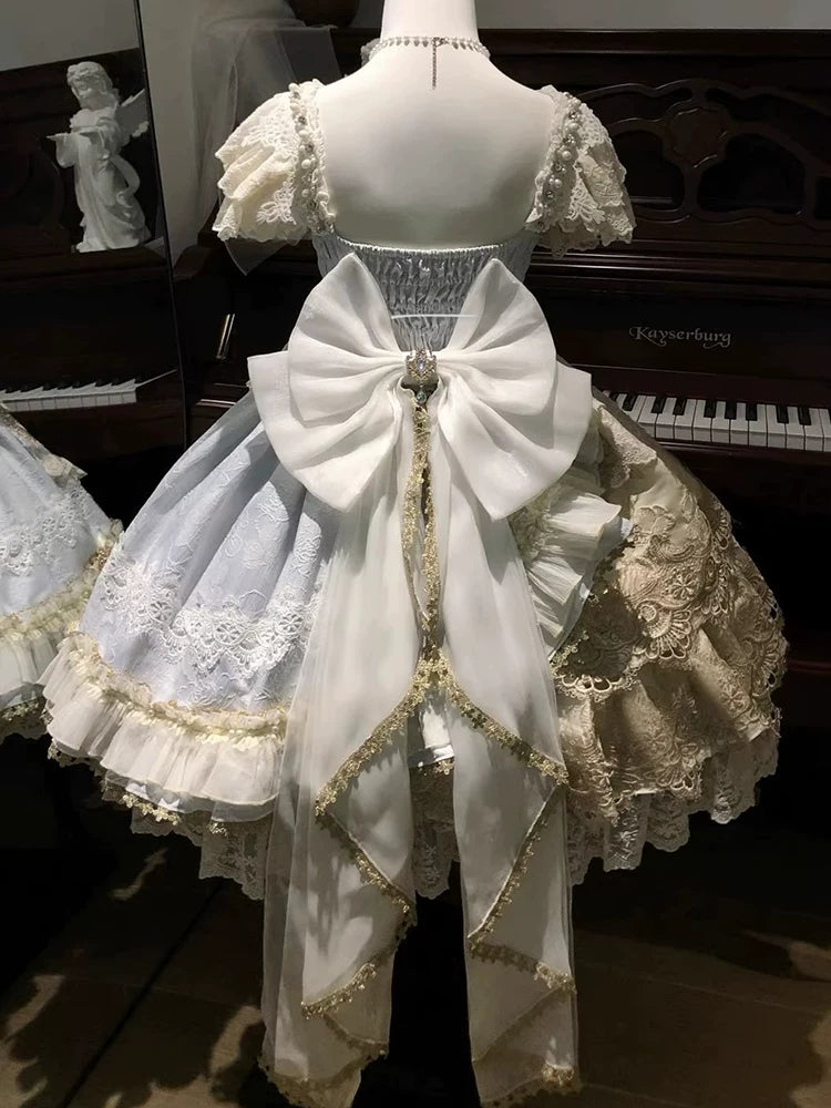 Everlasting Cute & Luxurious Elegant Lolita Dress Heart Evening Gown for Women, Birthday Celebration Princess Dress, Lolita