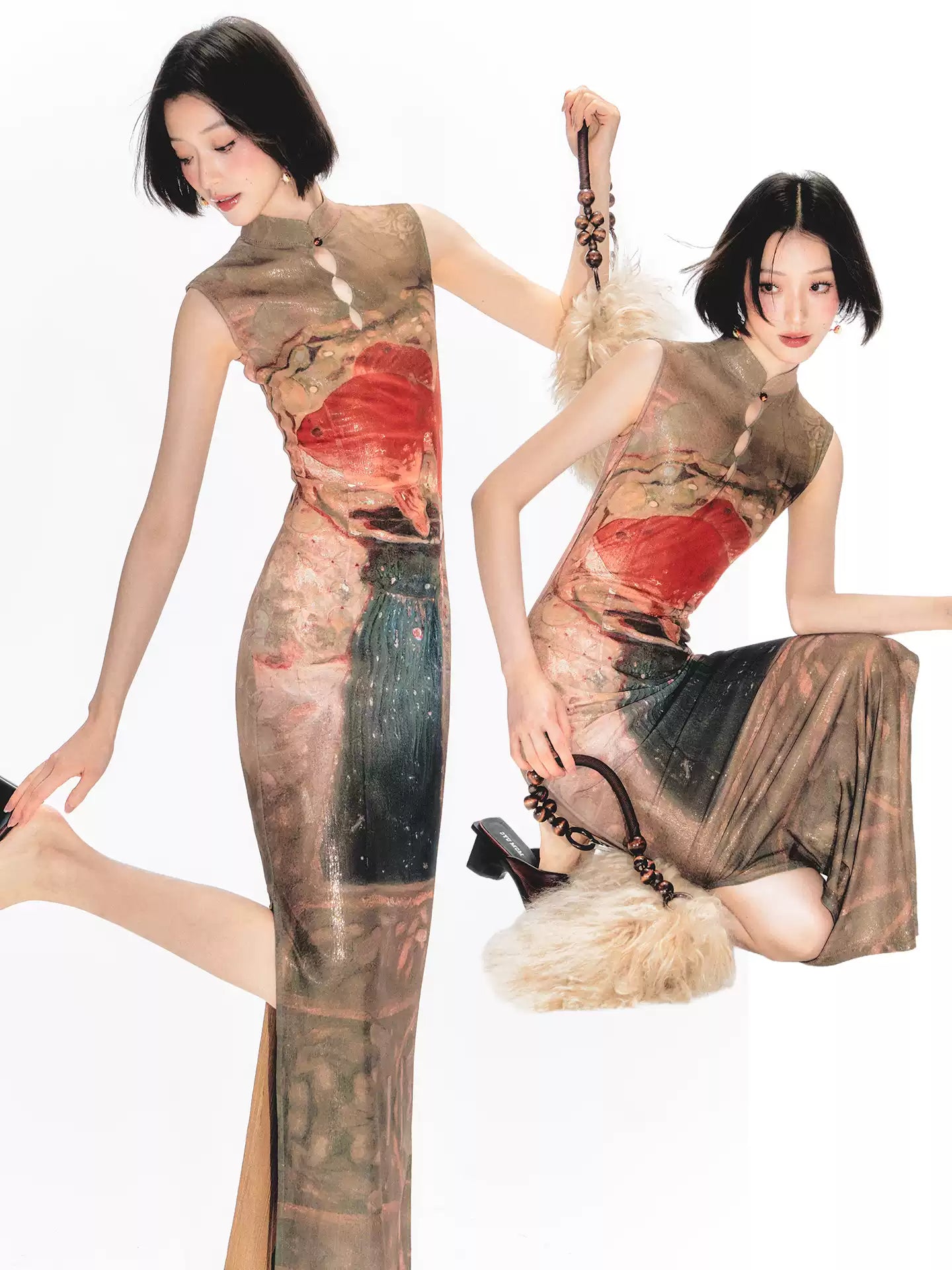 Goldfish Cheongsam Dress