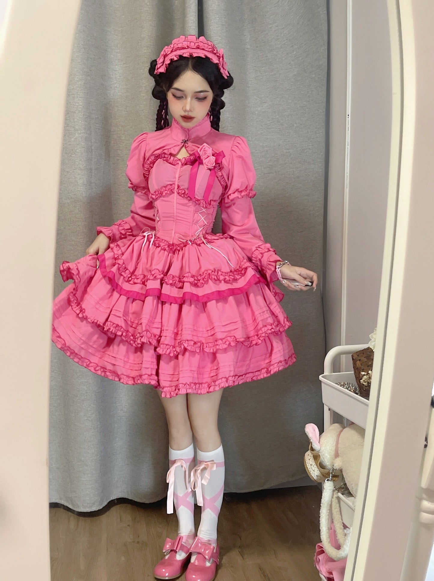 Gothic Lolita JSK Dress Christmas Short Sleeve Bolero