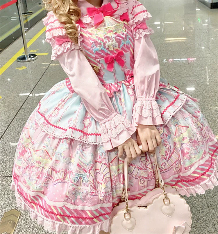 Candy Park Salopette Sweet Lolita Jumper Dress Set