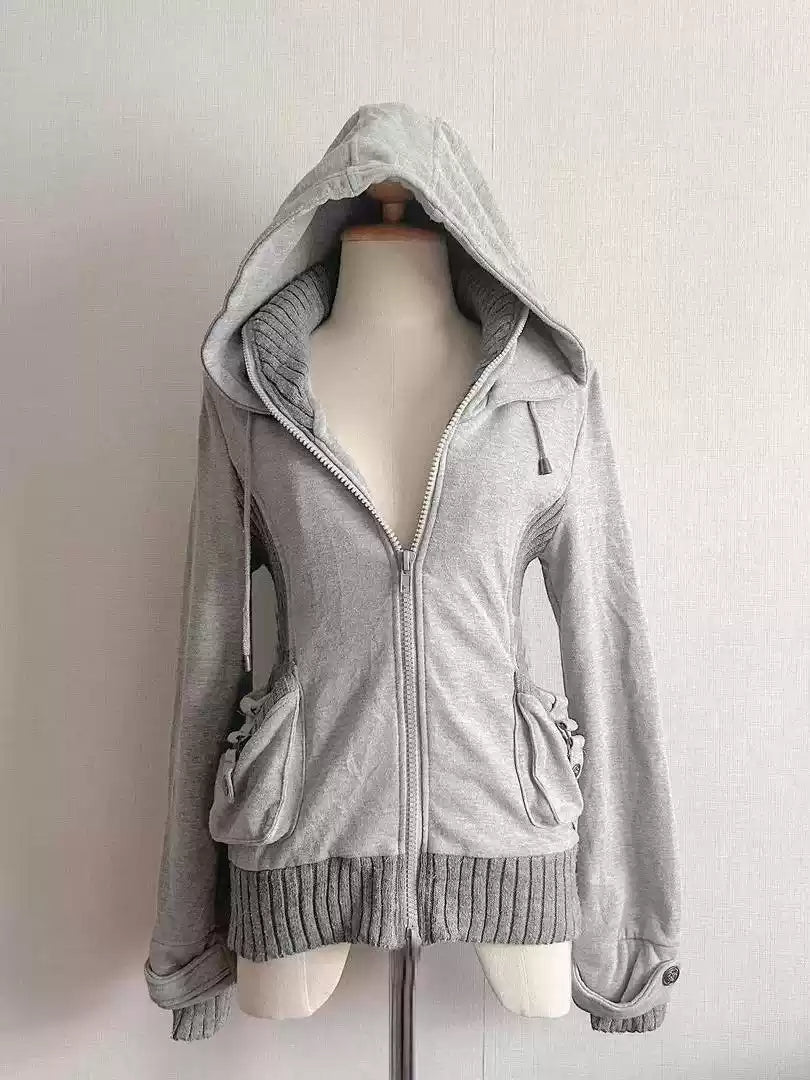 Olive green sweatshirt jacket