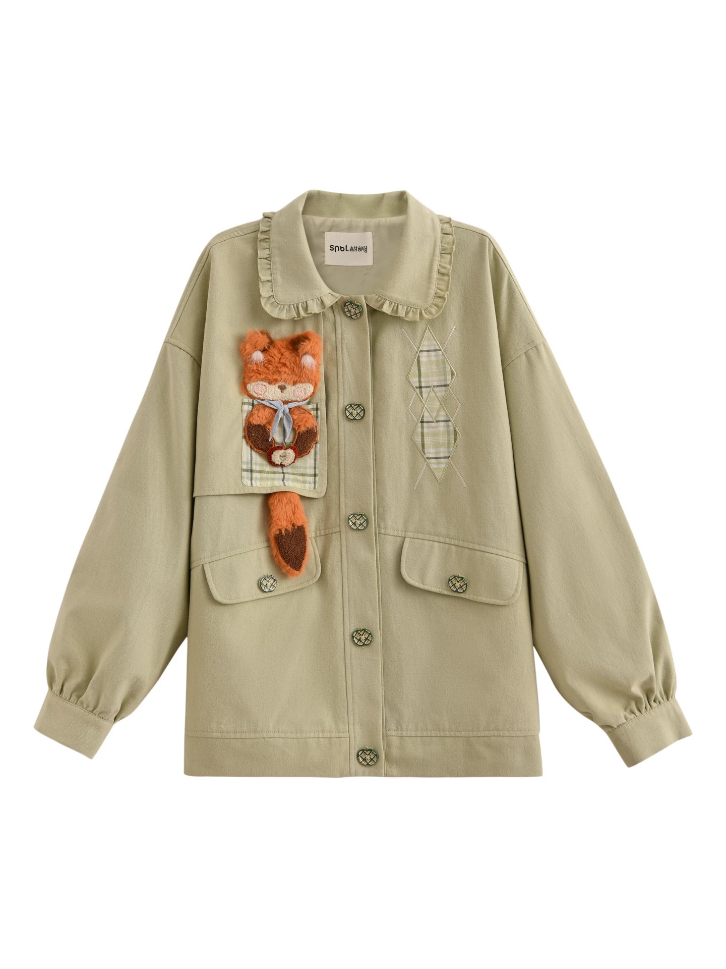 Mori Girl Fox Patchwork Jacket