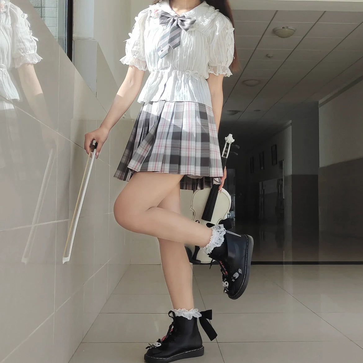 Sweet Lolita Shirt Doll Collar Blouse High-waisted