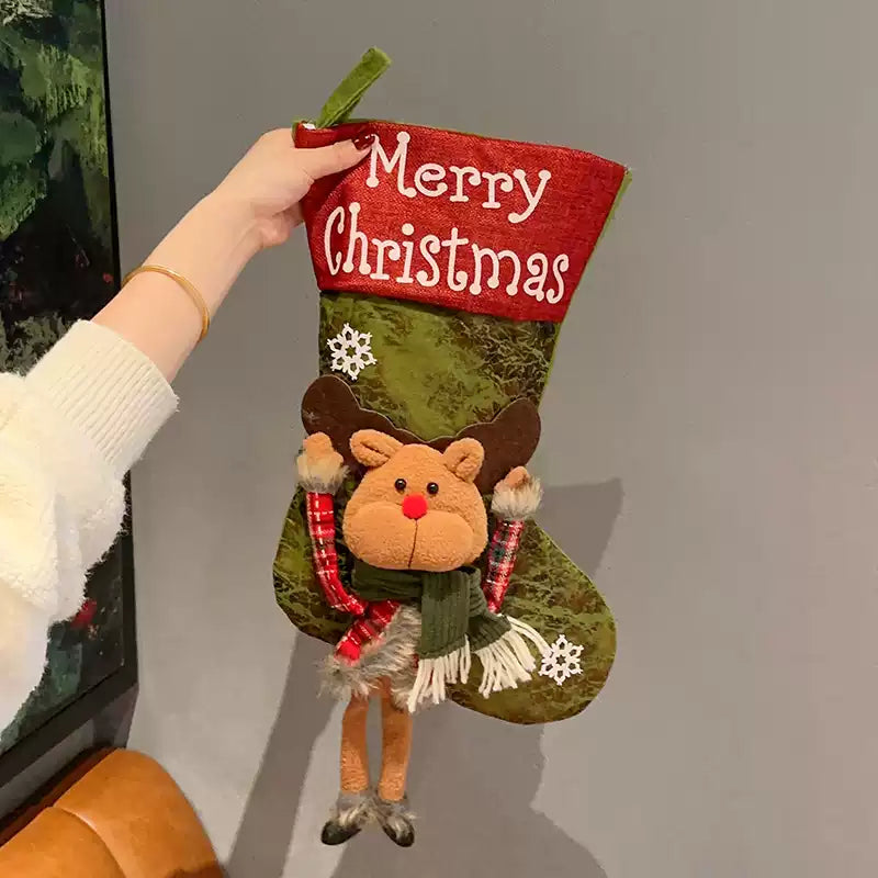 Snowman Christmas pendant candy socks bag