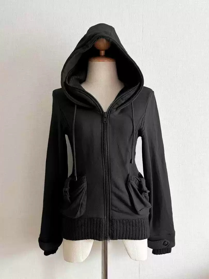 Olive green sweatshirt jacket