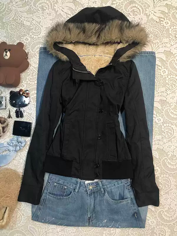 White plush jacket