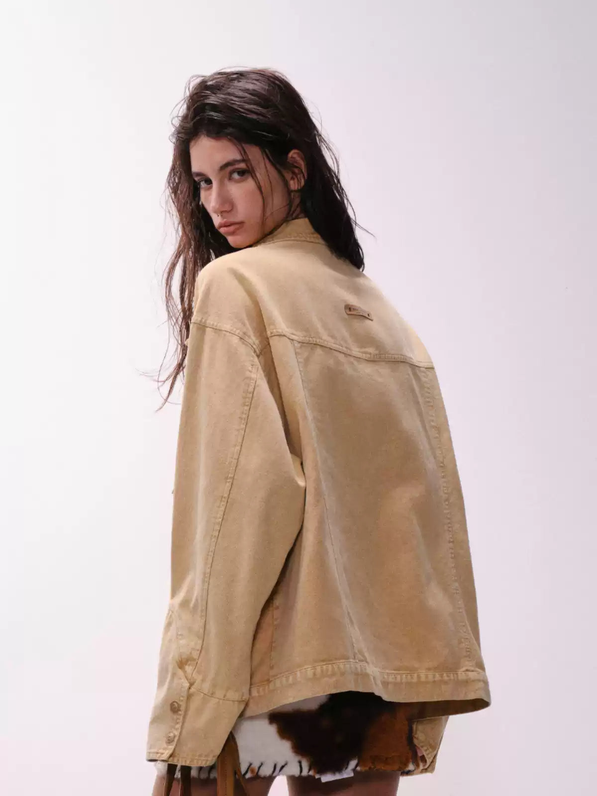 American retro western embroidered denim jacket