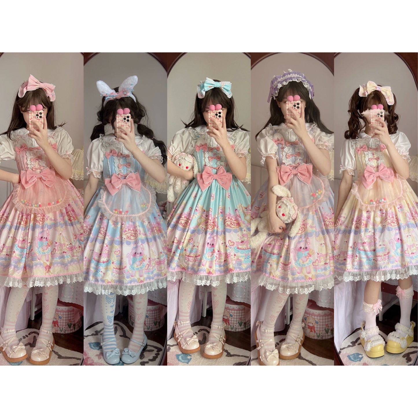 Cute Lolita Cat Printed Sweet JSK Dress
