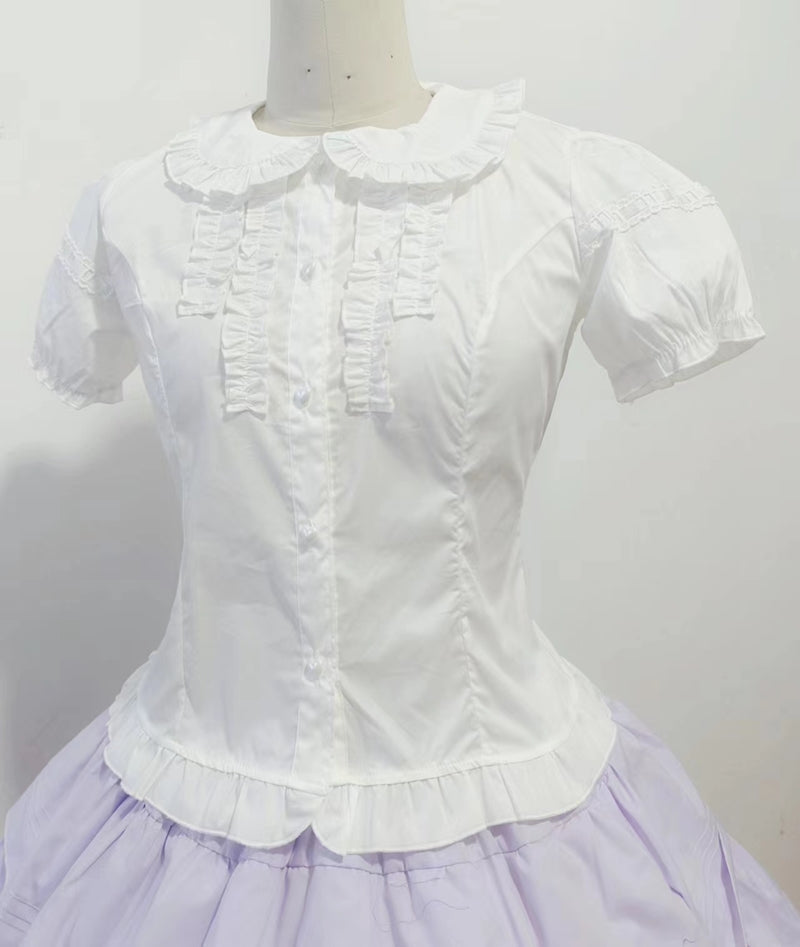 Daily Lolita Splicing Sleeve Shirt