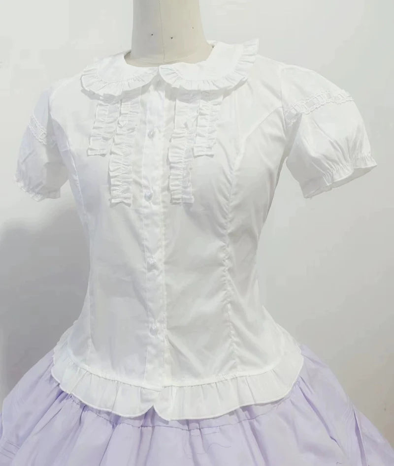 Daily Lolita Splicing Sleeve Shirt