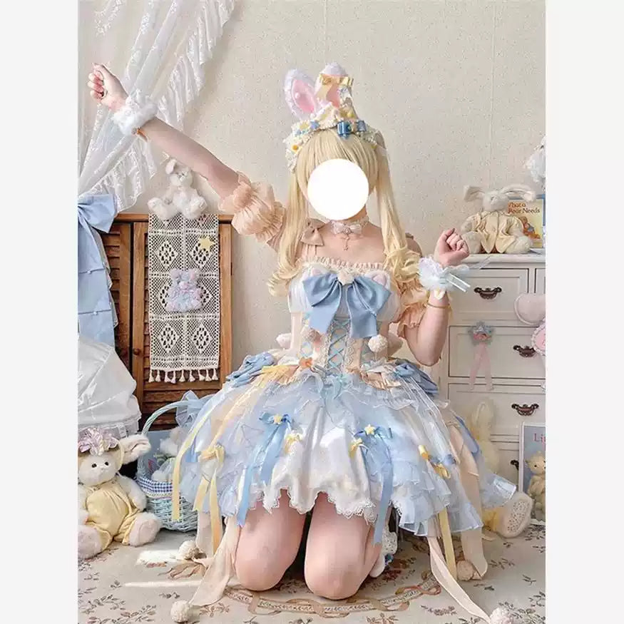 Magic Girl Lolita Yellow&Blue Dress