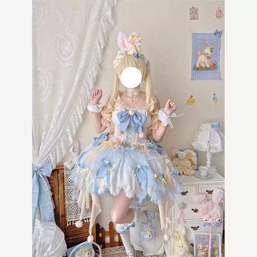 Magic Girl Lolita Yellow&Blue Dress