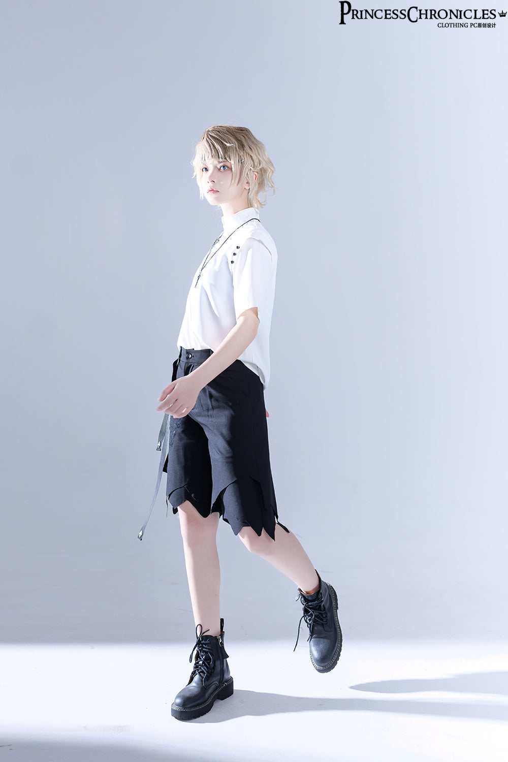Embroidered White Ouji Lolita Shirt