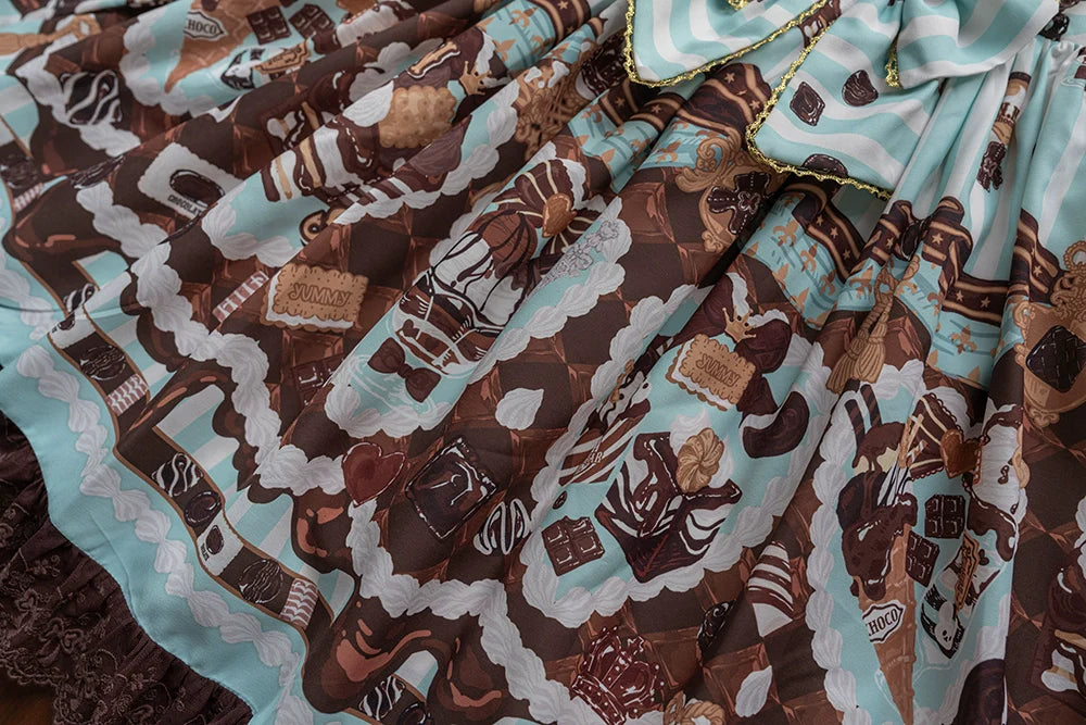 Sweet Lolita Dress Suit Cute Print Lolita OP and JSK