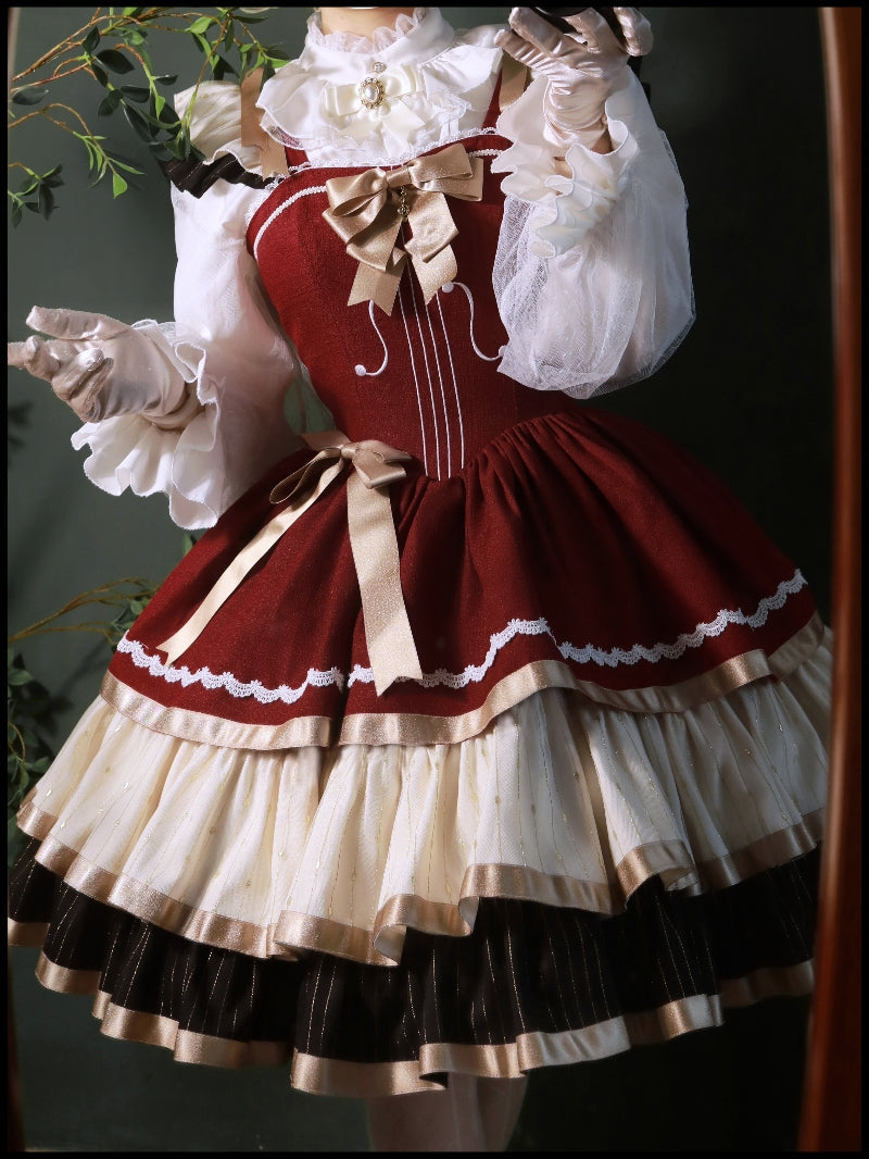 Cello Vintage Elegant 3 Tiered Lolita Jumper Dress