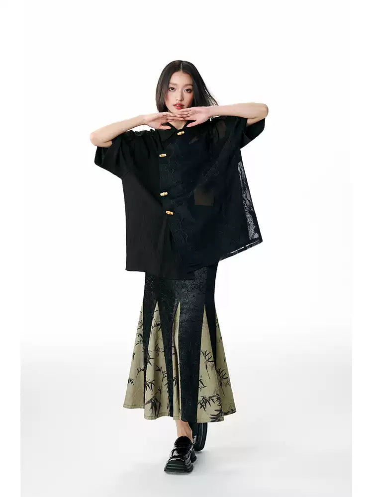Bamboo Leaf Fishtail Skirt