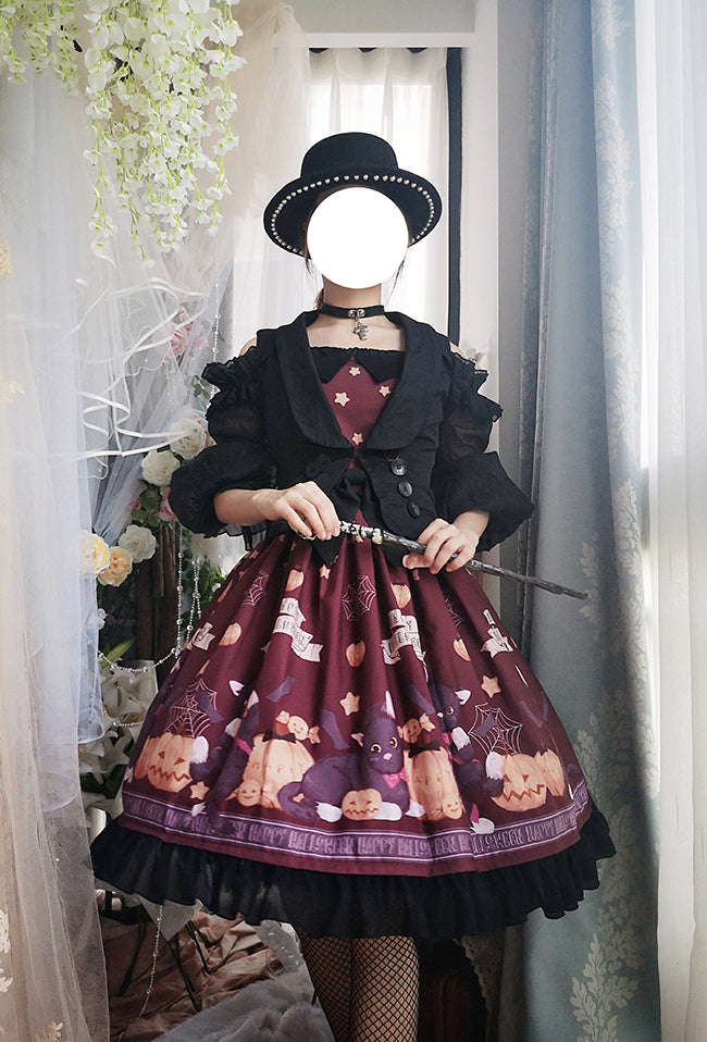 Vampire Cat Normal Waist Lolita Halloween JSK