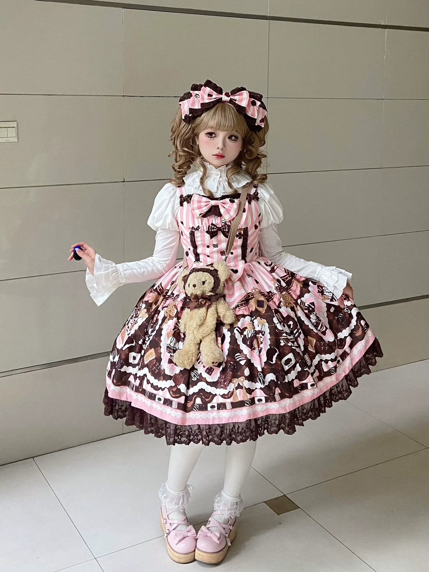 Sweet Lolita Dress Suit Cute Print Lolita OP and JSK