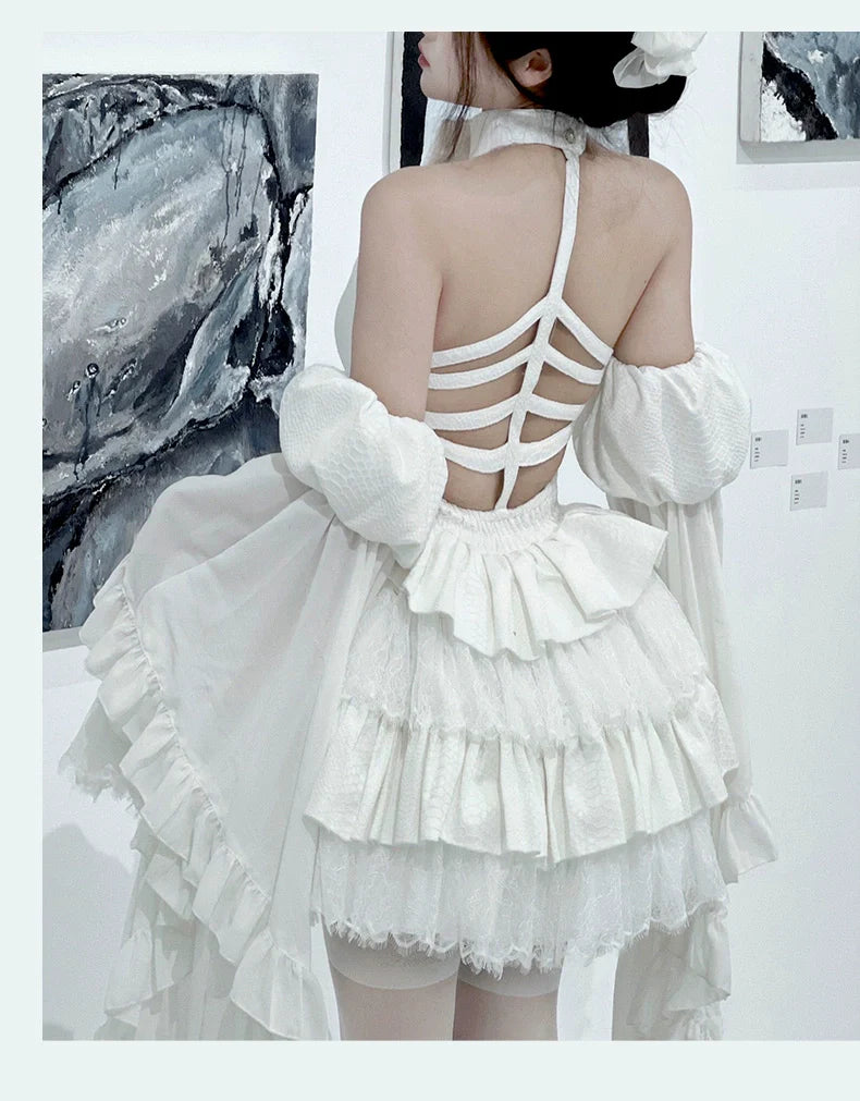 Gothic Lolita JSK Dress Snake Print Slimming Backless Dress