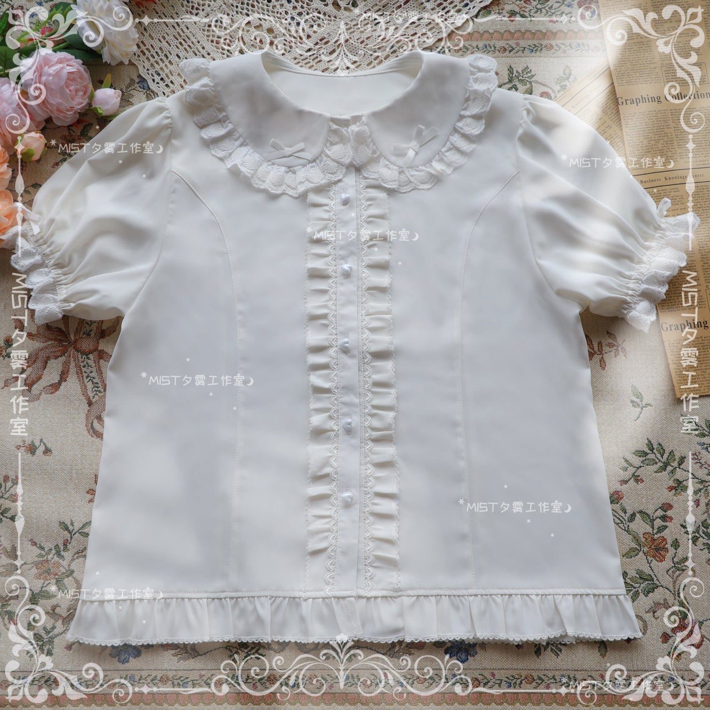 Sweet Short Sleeve Chiffon Lolita Blouse