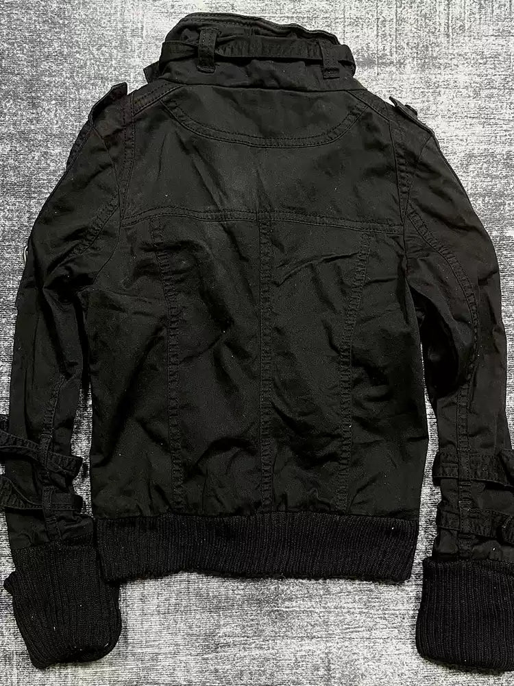 American retro black jacket