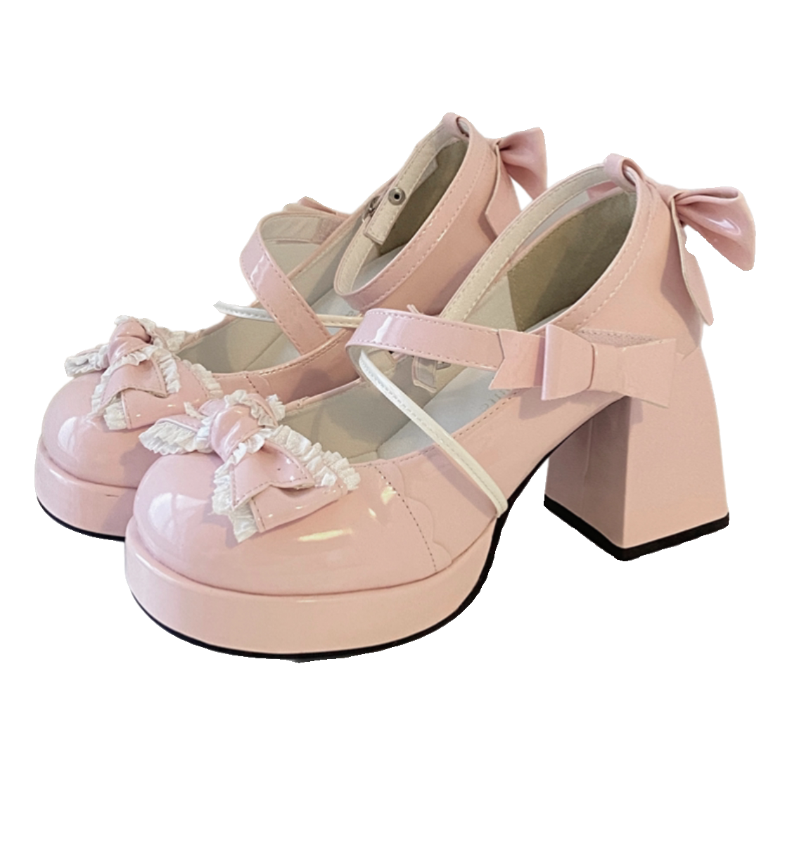 Lace Bows Mary Jane Shoes