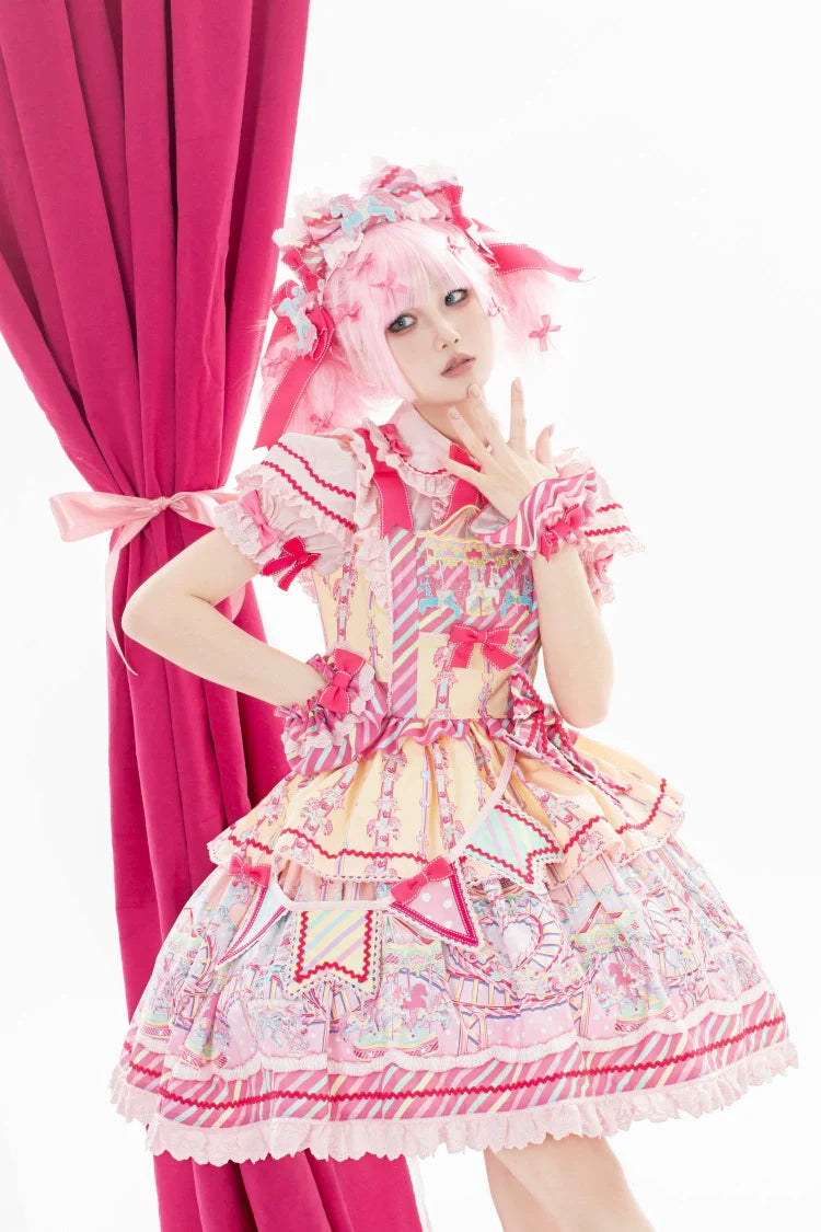 Candy Park Salopette Sweet Lolita Jumper Dress Set
