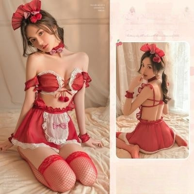 Sexy uniform set 【P】little cherry maid