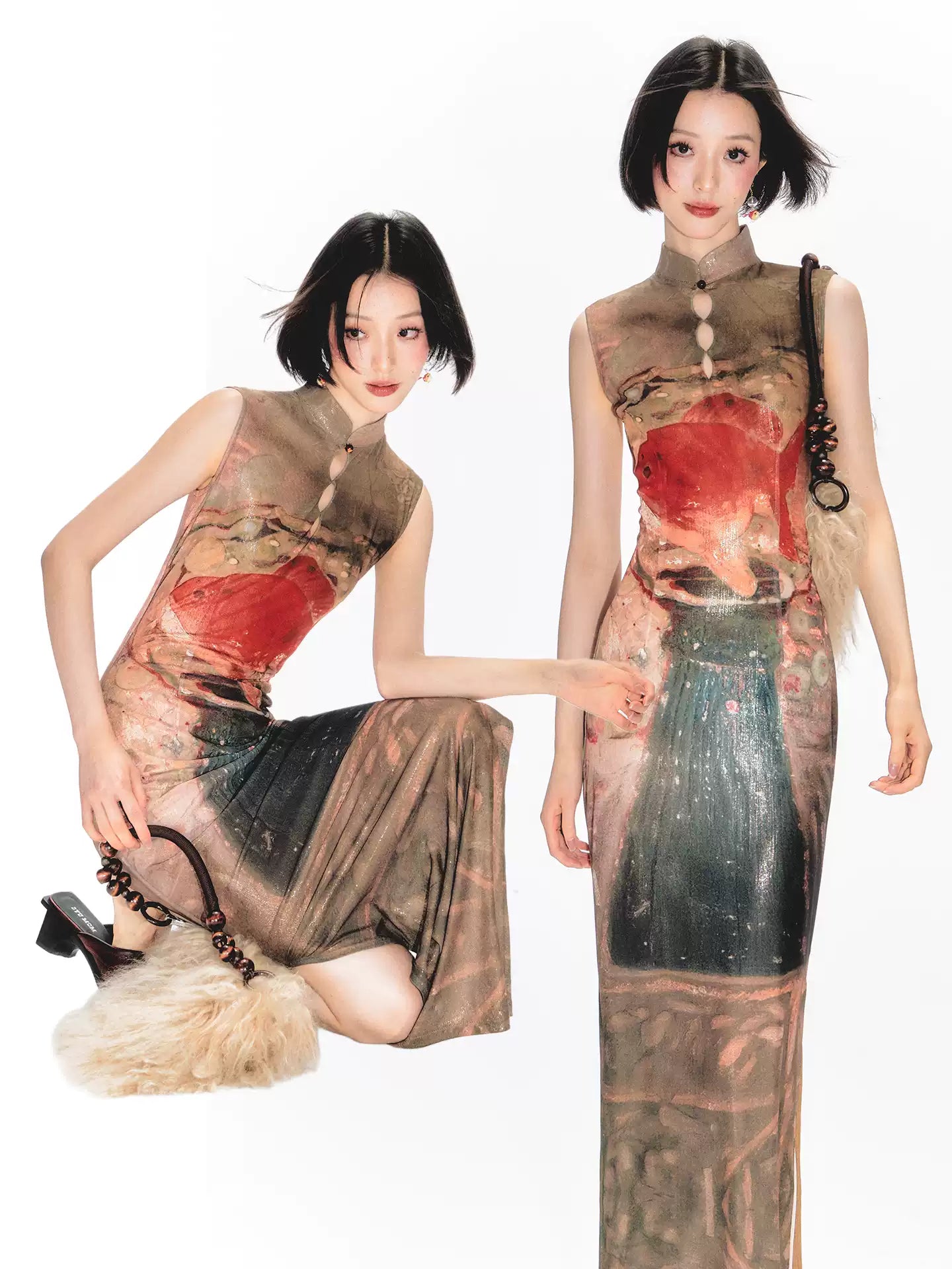 Goldfish Cheongsam Dress