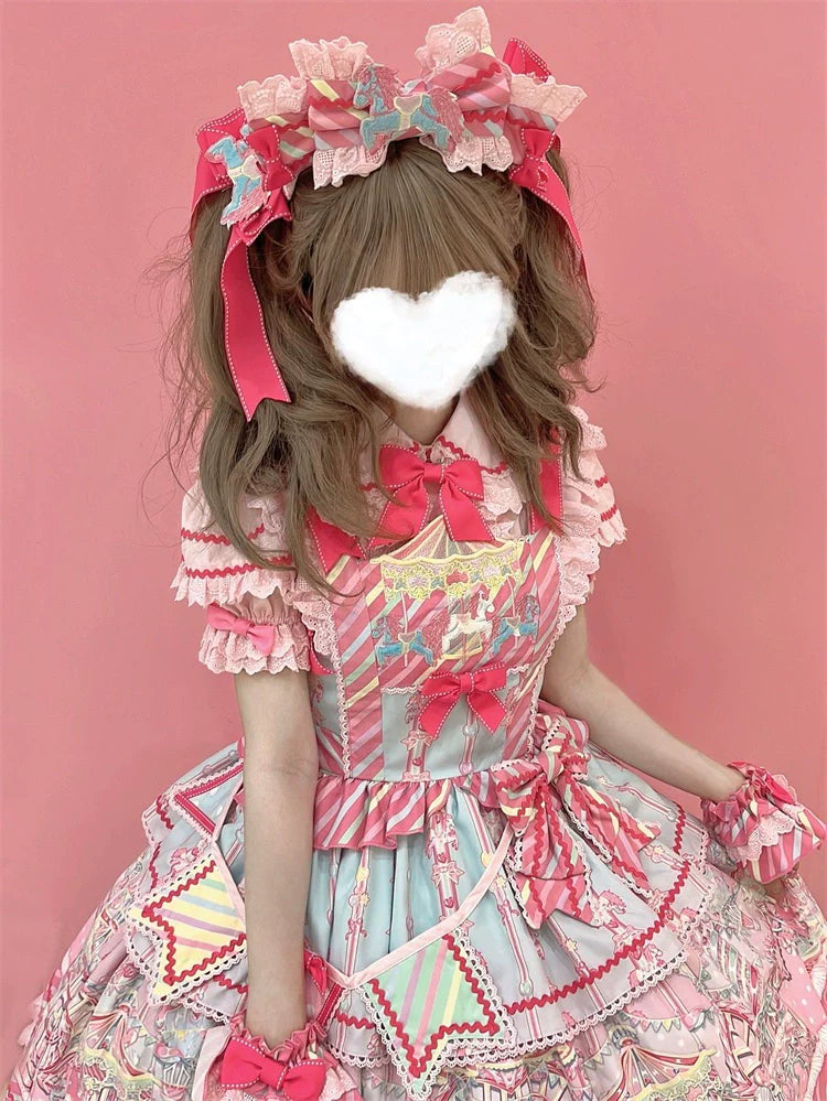 Candy Park Salopette Sweet Lolita Jumper Dress Set