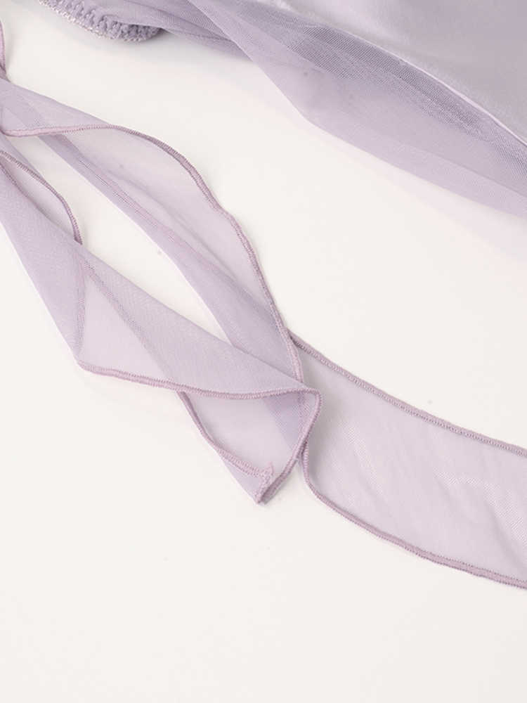 Ribbons Mesh Silk Pajamas