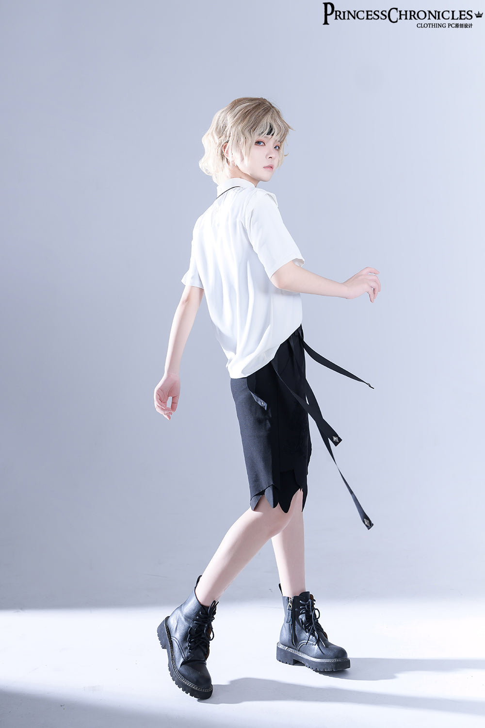 Embroidered White Ouji Lolita Shirt