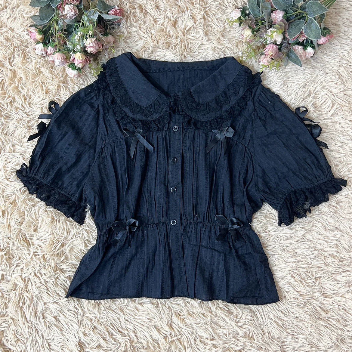 Sweet Lolita Shirt Doll Collar Blouse High-waisted