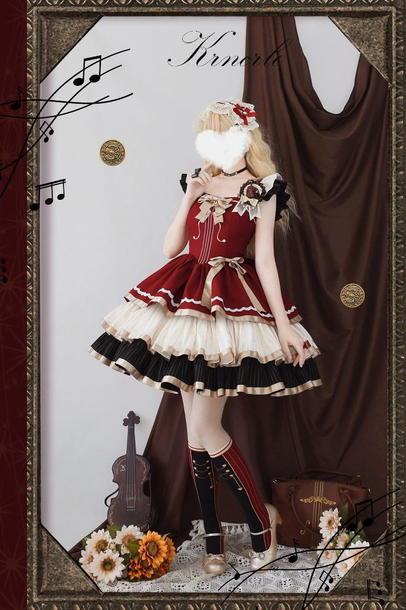 Cello Vintage Elegant 3 Tiered Lolita Jumper Dress