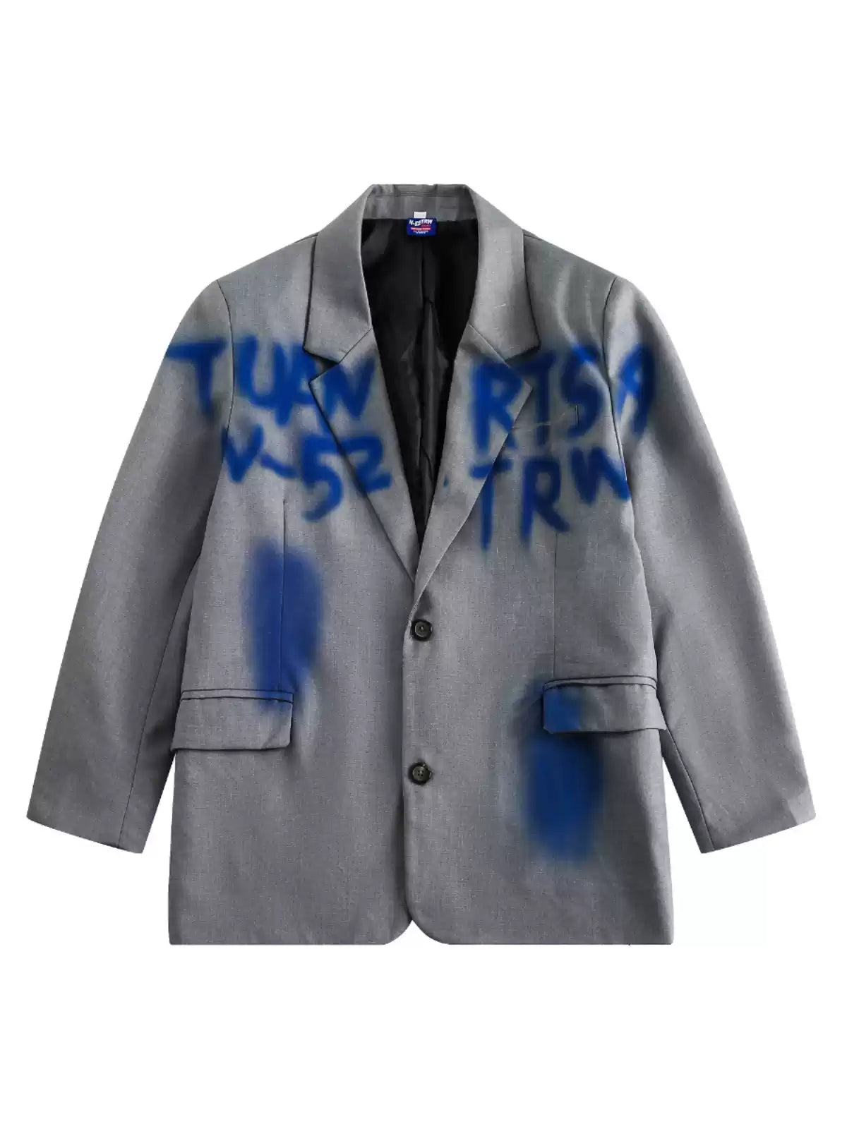 American retro spray-painted graffiti silhouette suit