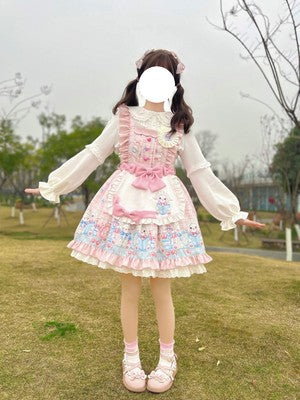Kawaii Lolita JSK white blouse