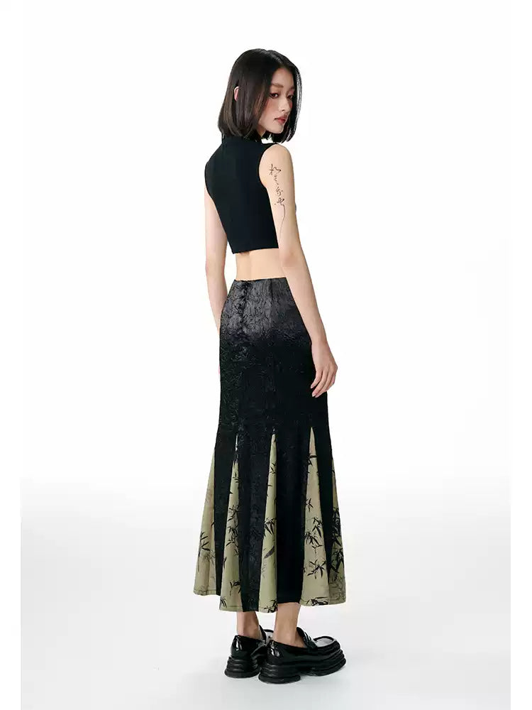 Bamboo Leaf Fishtail Skirt