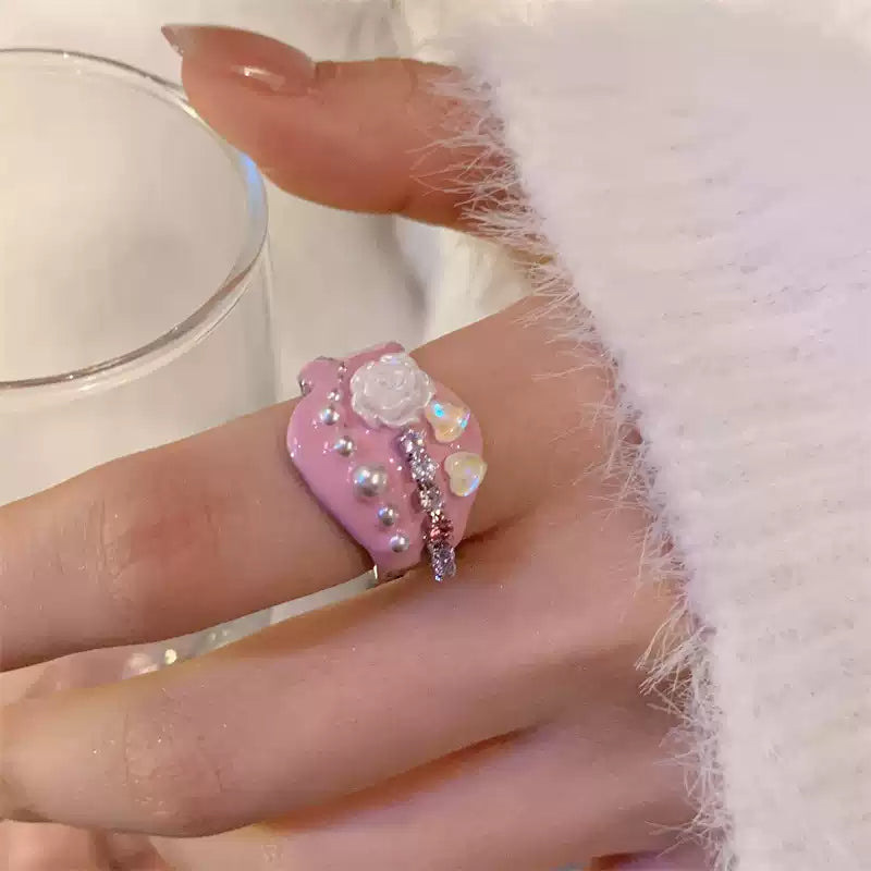 Y2K Handmade Star Love Stacking Ring Set