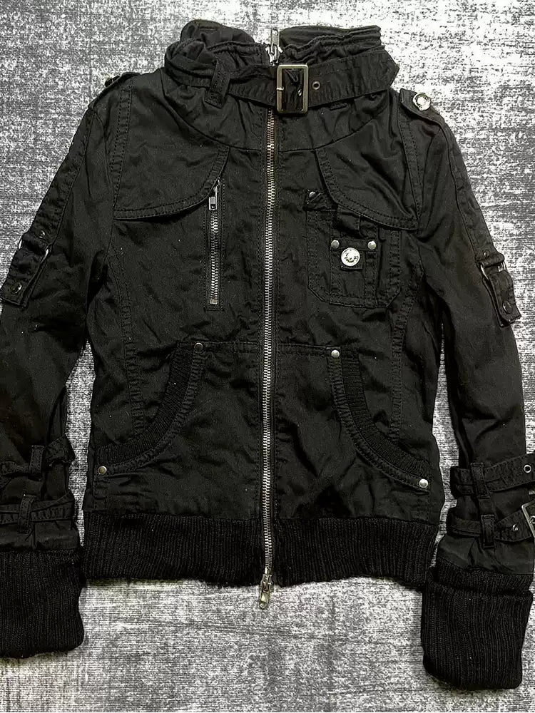 American retro black jacket