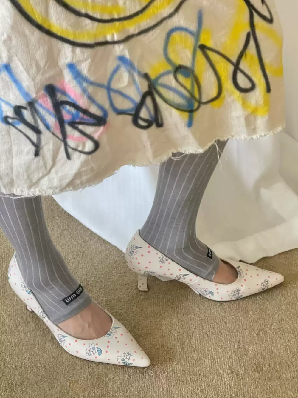 Round Toe Bunny Ballet Shoes