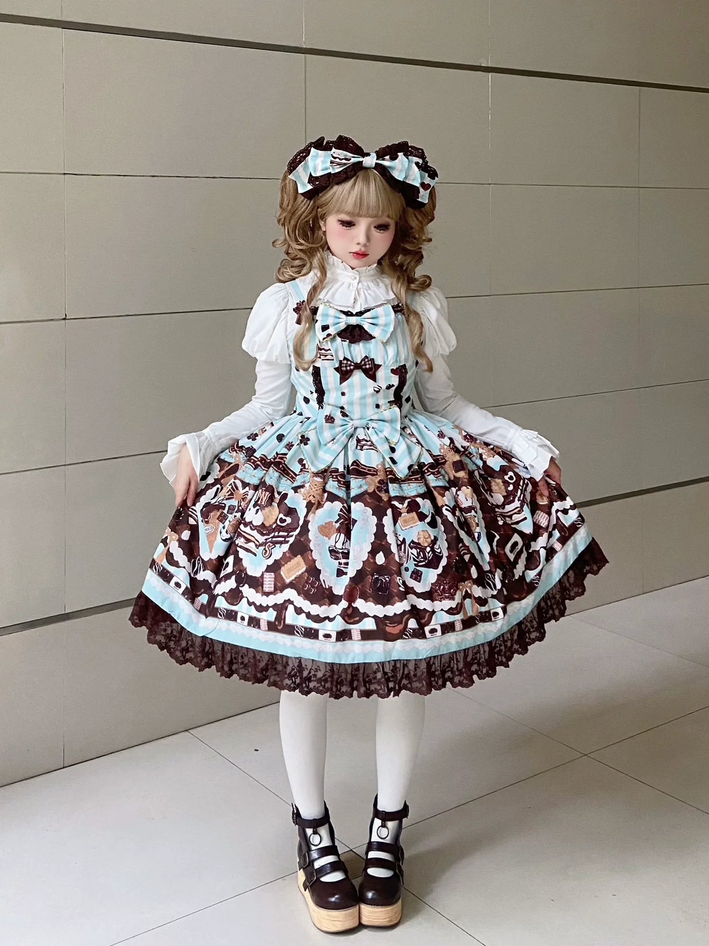 Sweet Lolita Dress Suit Cute Print Lolita OP and JSK
