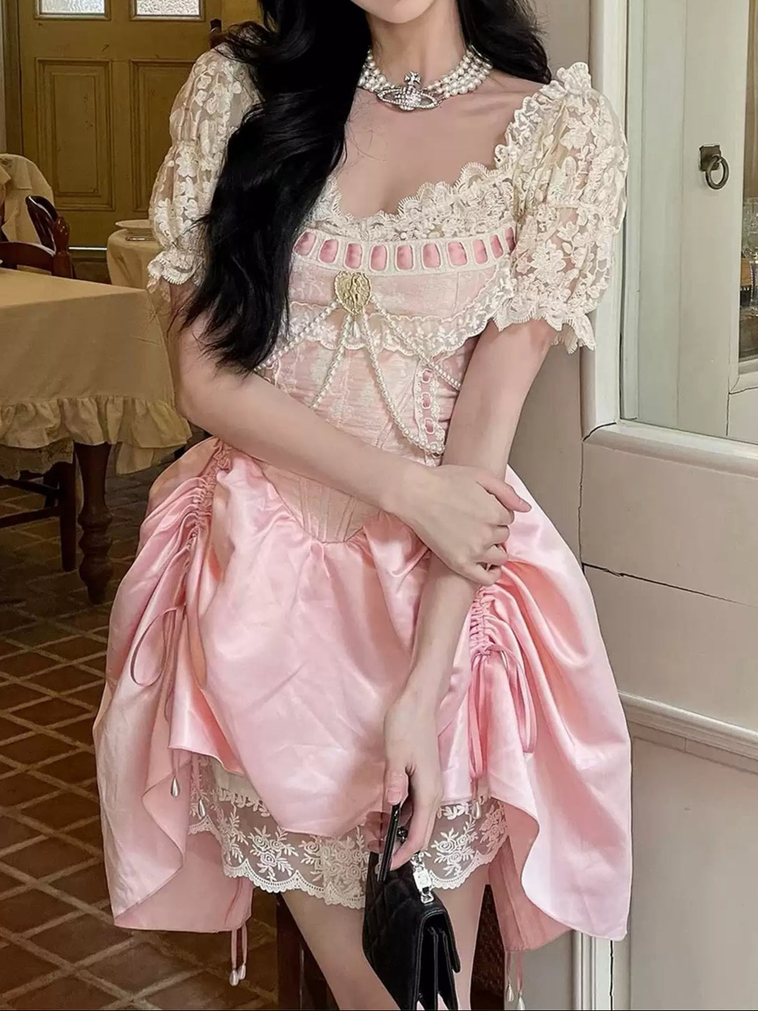 Princess Pink Fishbone Dress